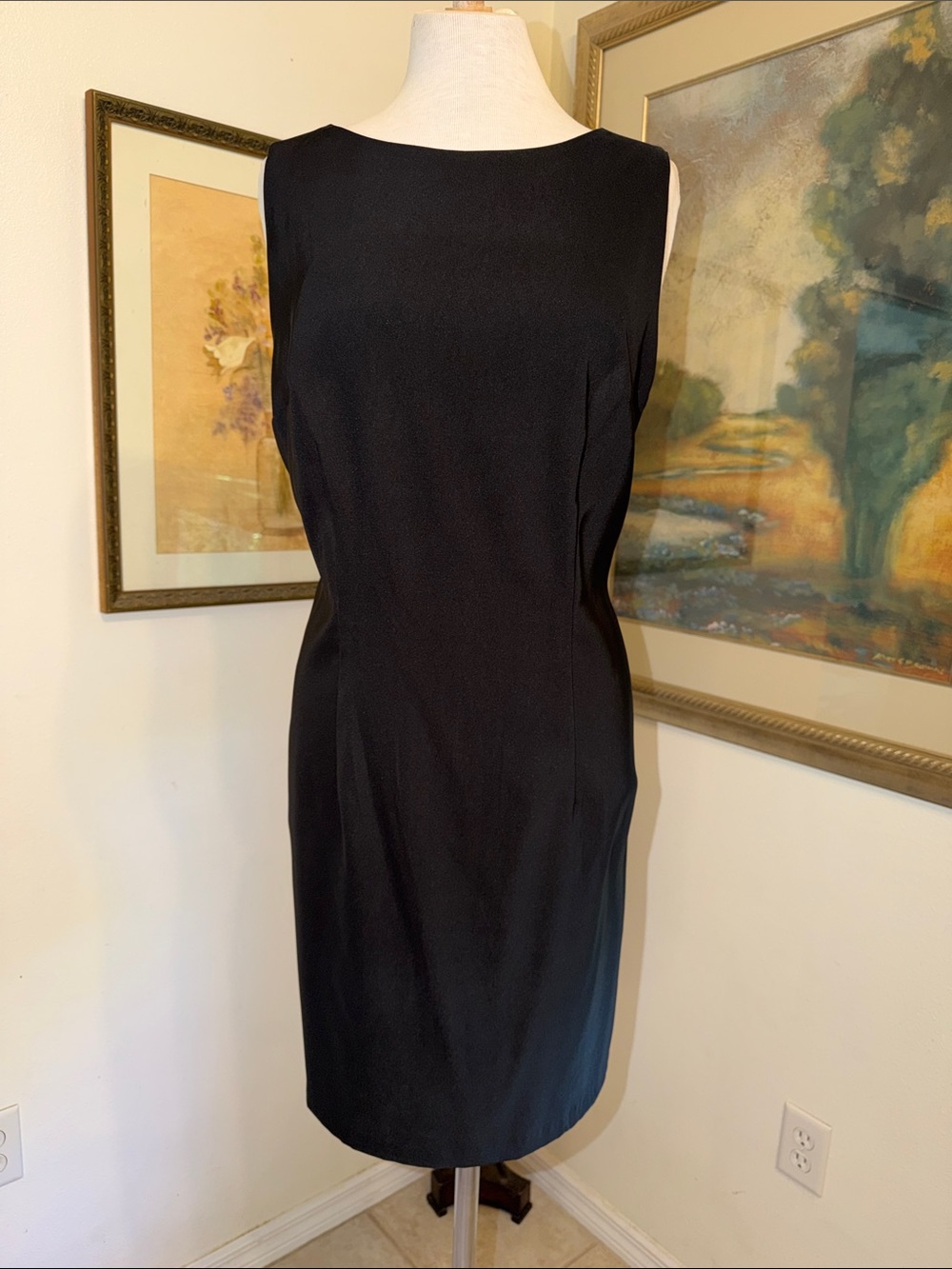 ALYX Dress Classic Black Sleeveless Sheath Dress Size 18